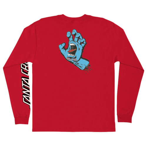 Santa Cruz Screaming Hand L/S Red Tee
