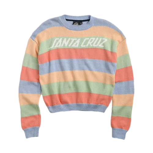 Santa Cruz Multi Stripe Crew Neck Women's Sweater