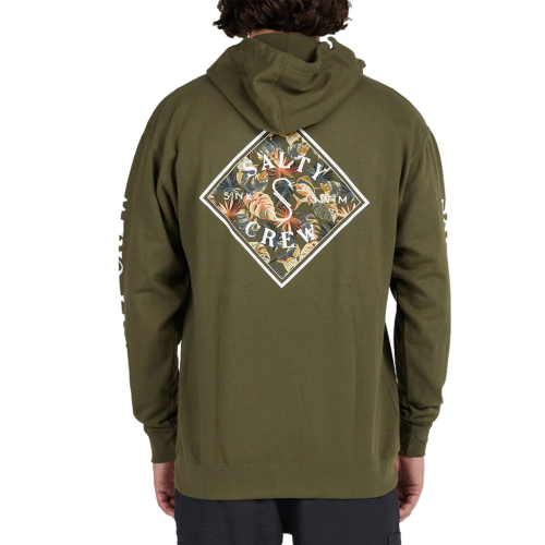 Salty Crew Tippet Shores Hood Fleece  Army Men's