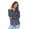 Slaty Crew Long Haul Flannel Women's Green