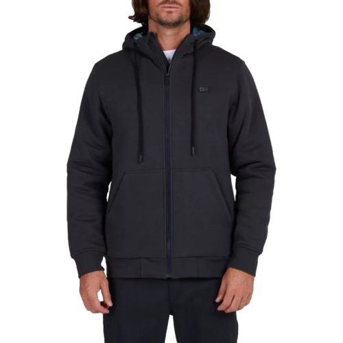Salty Crew Men's Anchor Quilted Fleece Zip-Up Sweatshirt Vintage Black Men's