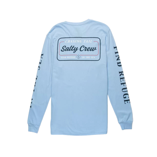 Slaty Crew Marina Mens Standard Long Sleeve Tee Mens Light Blue