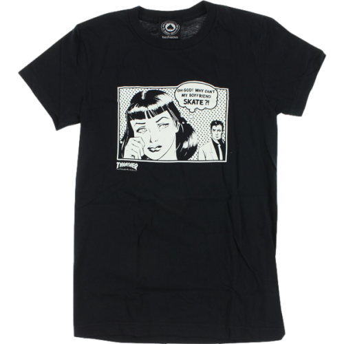 Thrasher Girls Boyfriend Tee Black