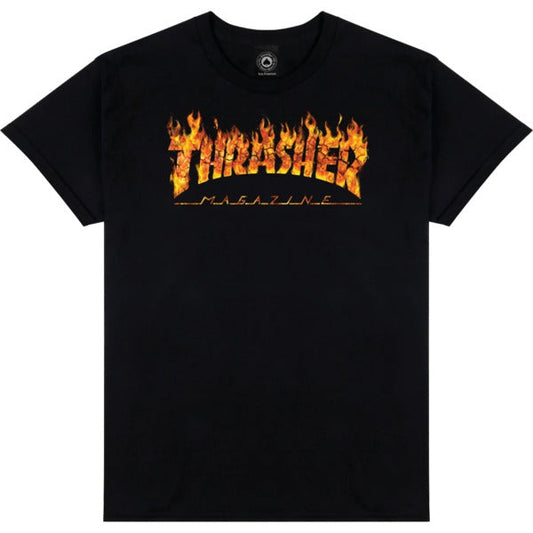 Thrasher Magazine Inferno Black Men's Short Sleeve T-Shirt Black