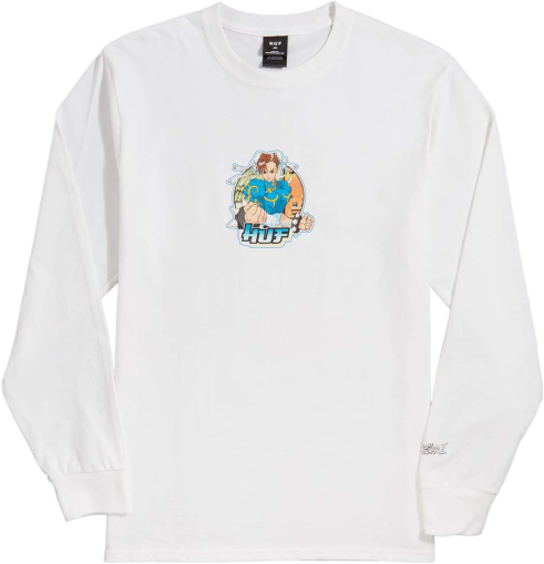HUF X Street Fighter Chun-Li White L/S Tee