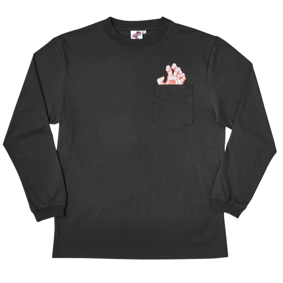 Santa Cruz Decoder Hand Long Sleeve Pocket T-Shirt