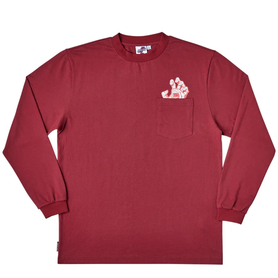 Santa Cruz Decoder Hand Long Sleeve Pocket T-Shirt