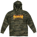 Thrasher Flame Hoddie Mens Camo
