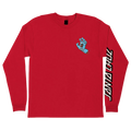 Santa Cruz Screaming Hand L/S Red Tee