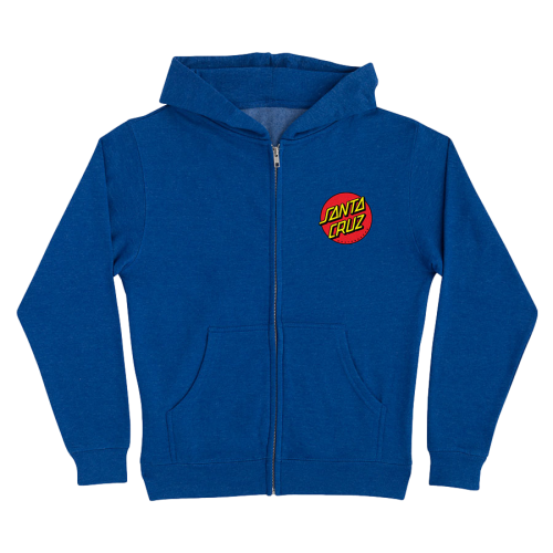 Santa Cruz Youth Classic Dot Royal Blue Zip Hoodie