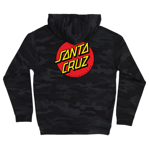 Santa Cruz Youth Classic Dot Black Camo Hoodie
