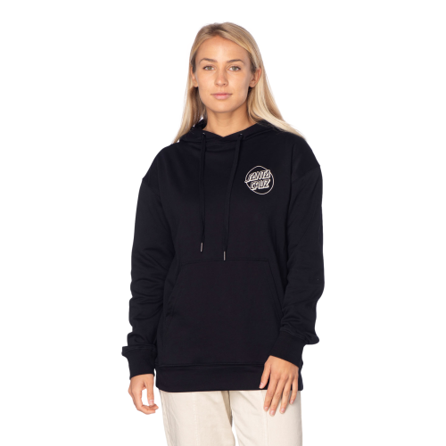 Santa Cruz Dark Arts P/O Hooded Lt Wt Boyfriend Sweatshirt Womens Black