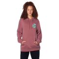 Santa Cruz Wave Dot P/O Hooded Relaxed Sweatshirt Womens Pigment Maroon
