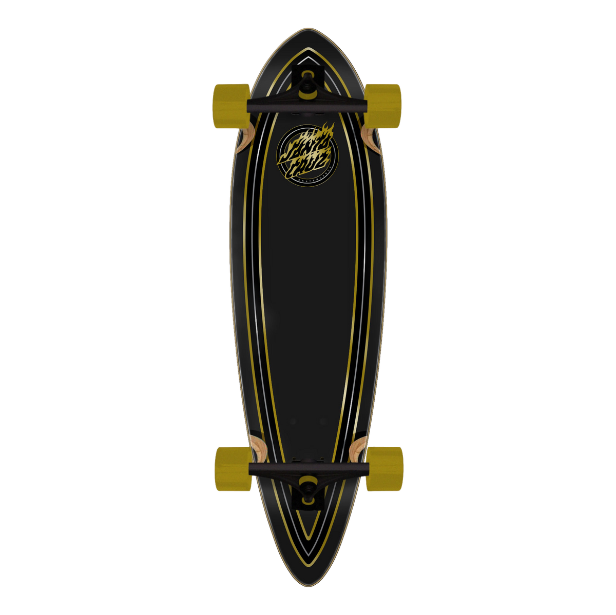 Santa Cruz Holo Flame Pintail Longboard Complete