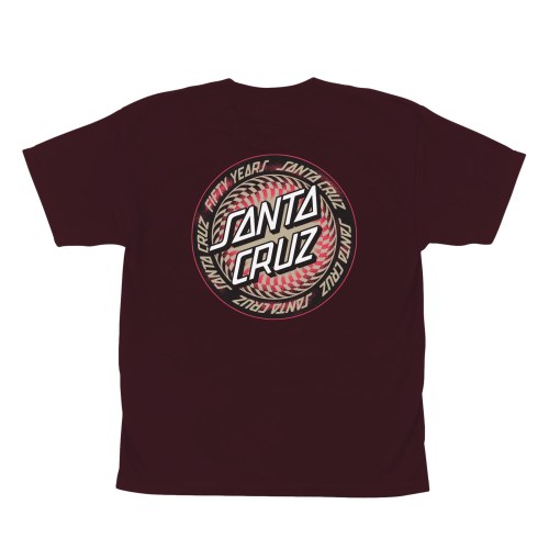 Santa Cruz Infinite Ringed Dot T-Shirt Youth  Maroon