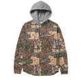 HUF  Patchwork Cord Hooded Jacket