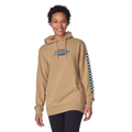 Santa Cruz Ultimate Flame Dot P/O Hooded Relaxed Long Sweatshirt Womens Pigment Sandstone