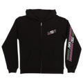 Santa Cruz Check Alt Dot Black Youth Zip Up Hoodie