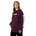 Santa Cruz Ultimate Flame Dot P/O Hooded Relaxed Long Sweatshirt Womens Wine Berry