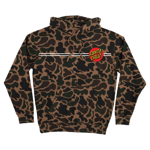 Santa Cruz Classic Dot P/O Hooded Heavyweight Sweatshirt Mens Duck Camo