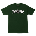Santa Cruz X Thrasher Screaming Logo Heavyweight T-Shirt Mens Forest
