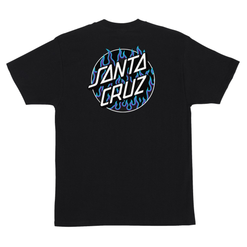 Santa Cruz X Thrasher Flame Dot T-Shirt Mens Black