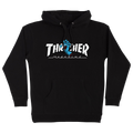 Santa Cruz X Thrasher Screaming Logo Hooded Heavyweight Sweatshirt Mens Black