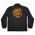 Santa Cruz X Thrasher Flame Dot Coach L/S Jacket Mens Black