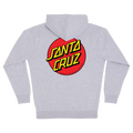 Santa Cruz Classic Dot Zip Hooded Heavyweight Sweatshirt Grey Hthr  Mens
