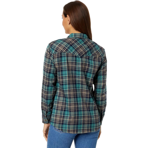 Slaty Crew Long Haul Flannel Women's Green
