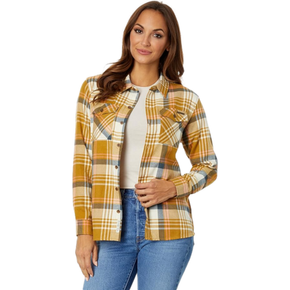 Salty Crew Long Haul Flannel Women's Gold