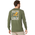 Salty Crew Ink Slinger Standard Long Sleeve Tee Mens Green