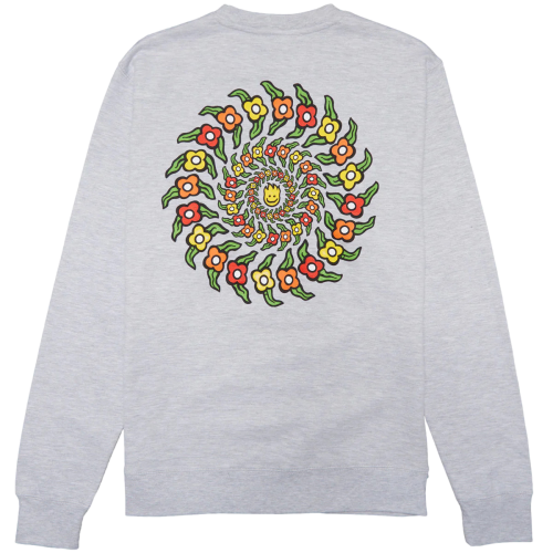 Spitfire Gonz Flower Swril Crewneck Mens Grey