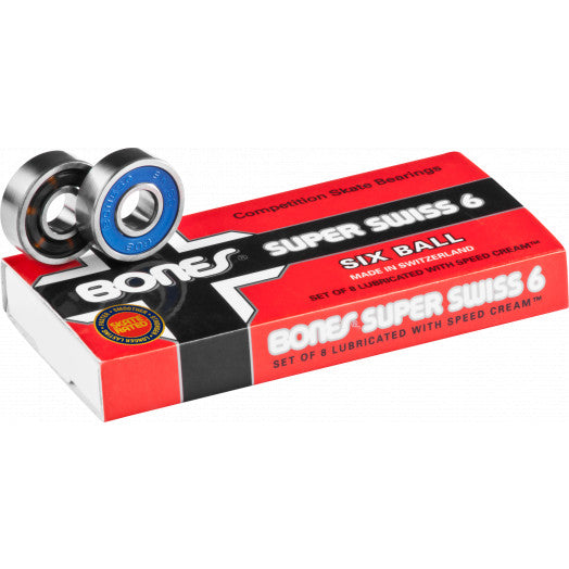 Bones Super Swiss 6 Bearings 8 Pack