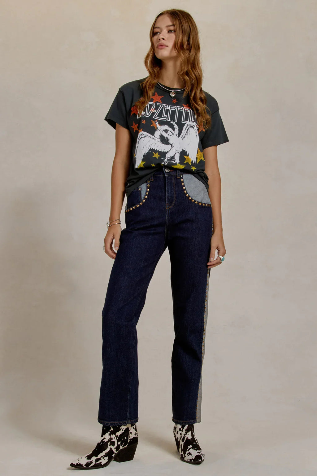 Daydreamer Led Zeppelin Icarus Stars Reverse BF T-Shirt