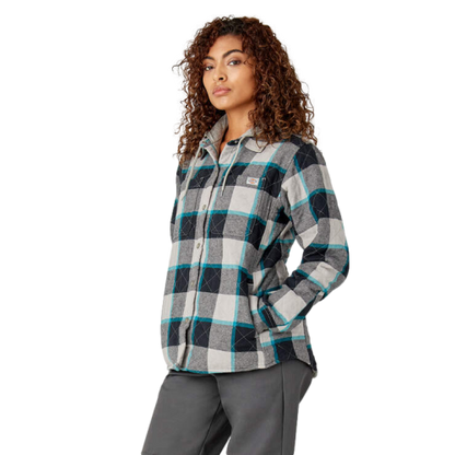 Dickies Flannel Hooded Shirt Jacket Women Alloy Campside
