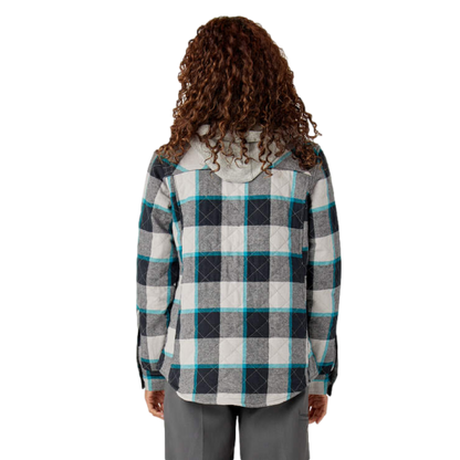 Dickies Flannel Hooded Shirt Jacket Women Alloy Campside