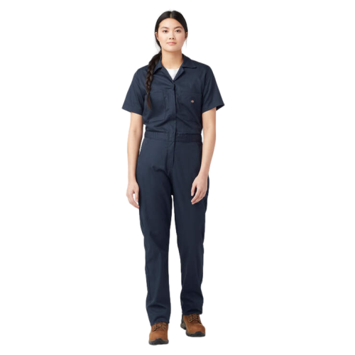 Dickies Flex Cooling Short Sleeve Coveralls  Women's Navy