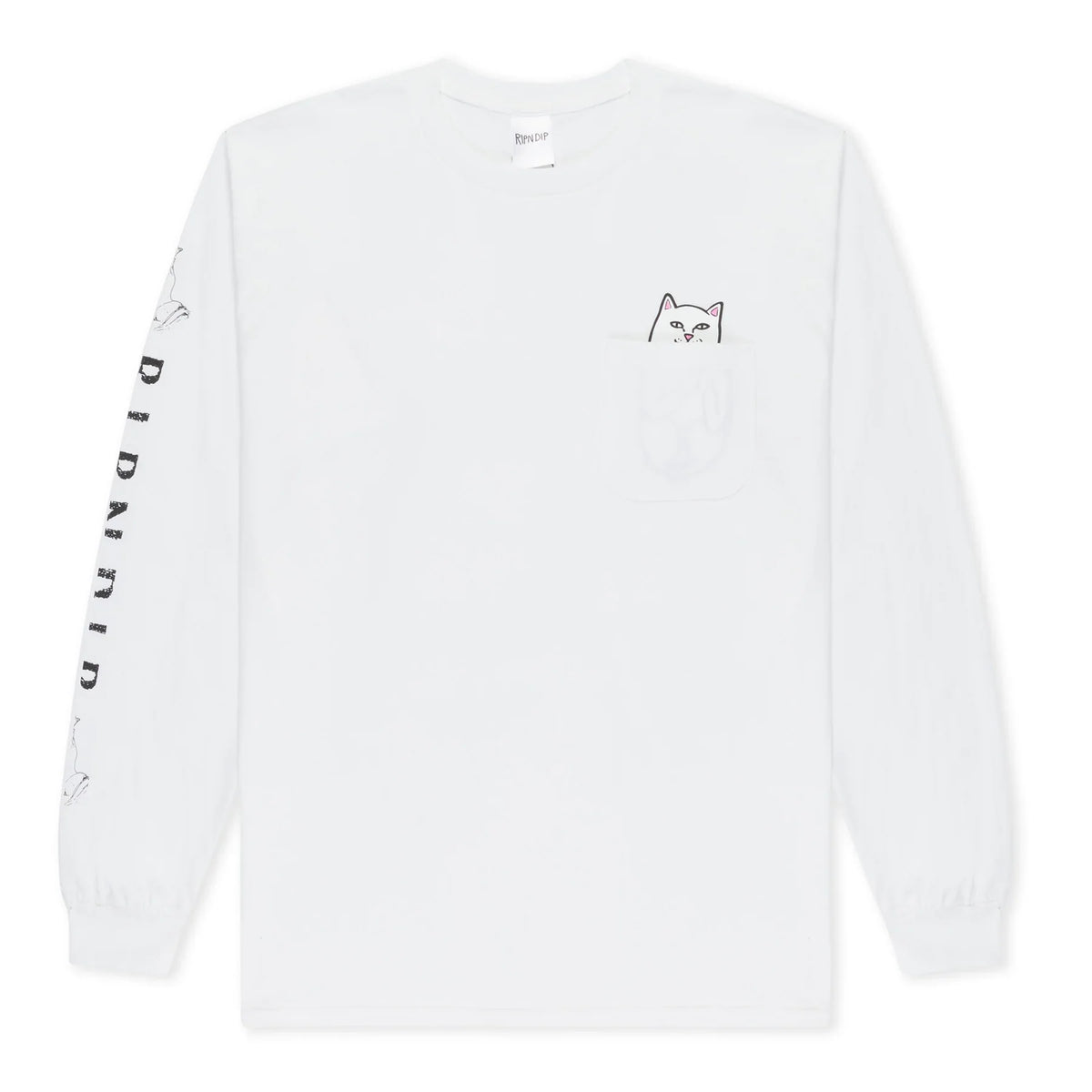 Ripndip Lord Nermal Pocket Long Sleeve White