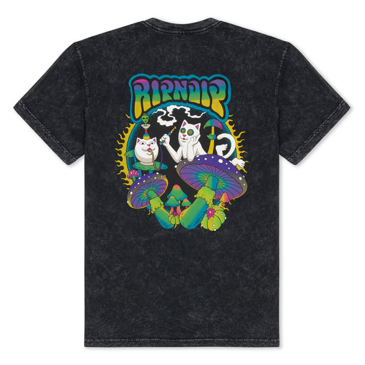 Ripndip Psychedelic Garden T-Shirt Black Mineral Wash