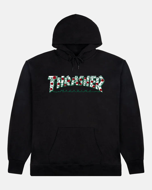 Thrasher Roses Hoodie Black