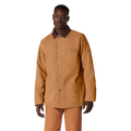 Dickies Stonewashed Duck Lined Chore Coat Brown Men's