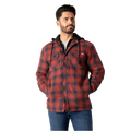Dickies Flannel Hooded Shirt Jacket Navy/Brick Men's