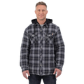 Dickies Flannel Hooded Shirt Jacket Black/Charcoal Men's