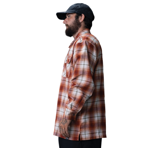 Dickies Ronnie Sandoval Brushed Flannel Shirt Men's Burnt Omber