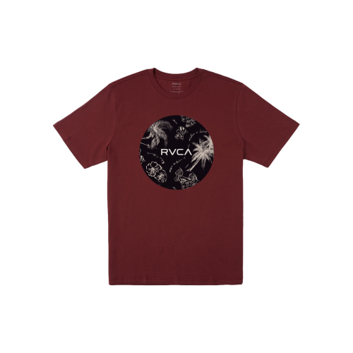 RVCA Motors T-shirts Mens Burgundy