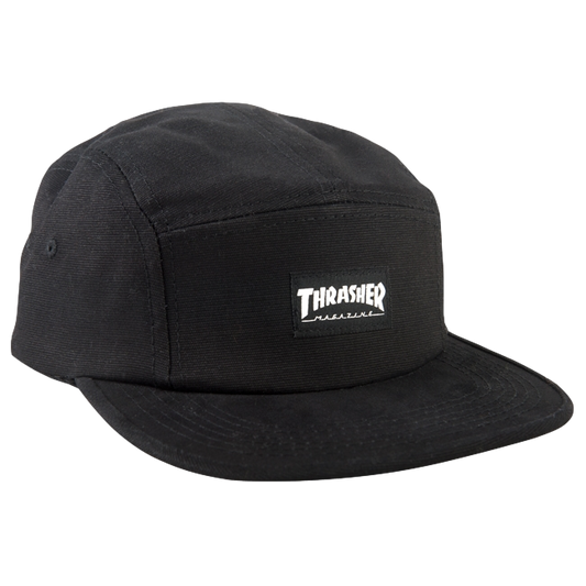 Thrasher 5 Panel Black Adjustable Hat