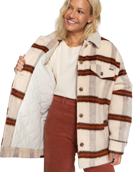 Billabong Lucky Charm Trucker Jacket Womens  Antique White