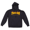Thrasher Skateboard Magazine Flame Logo Pullover Hoodie Youth Black