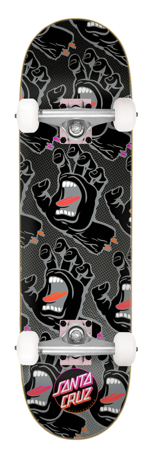 Gradient Hands XL 8.51in x 31.88in Santa Cruz Skateboard Complete